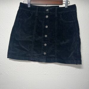 American Eagle Outfitters Blue A-line Corduroy Mini‎ Skirt